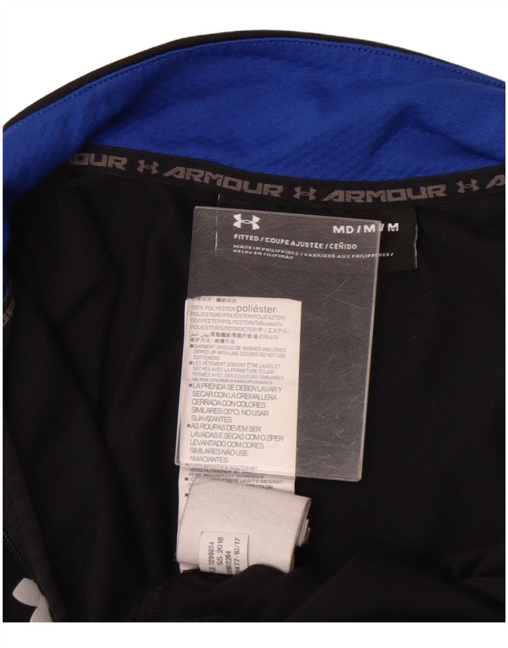 Under Armour Herren-Trainingsanzug-Top-Jacke aus mittelschwarzem Colourblock-Polyester