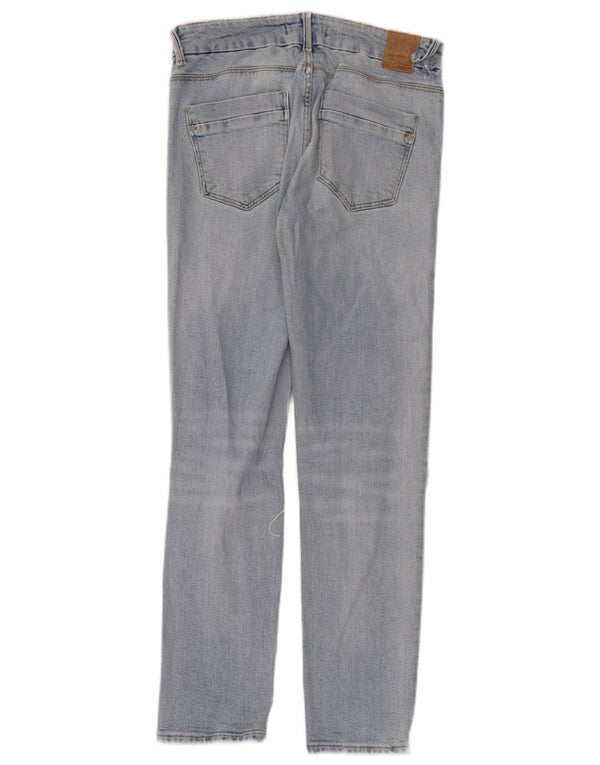 Zara Damen Distressed Slim Jeans EU 38 Small W28 L28 Blau