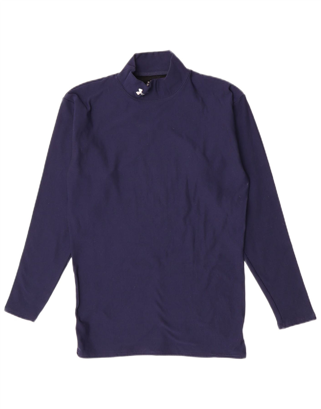 Under Armour Damen Top Langarm UK 14 Large Marineblau Nylon