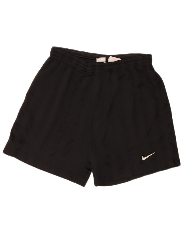 Nike Herren-Sportshorts, mittelgroß, schwarzes Nadelstreifen-Polyester
