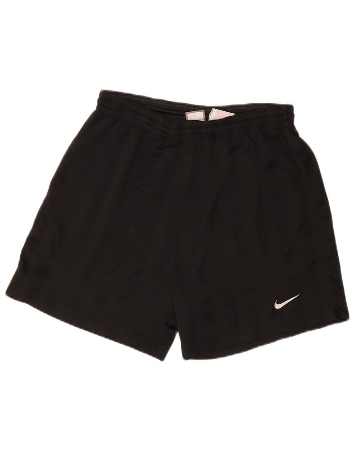 Nike Herren-Sportshorts, mittelgroß, schwarzes Nadelstreifen-Polyester
