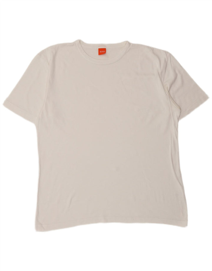 HUGO BOSS Herren T-Shirt Top XL weiße Baumwolle