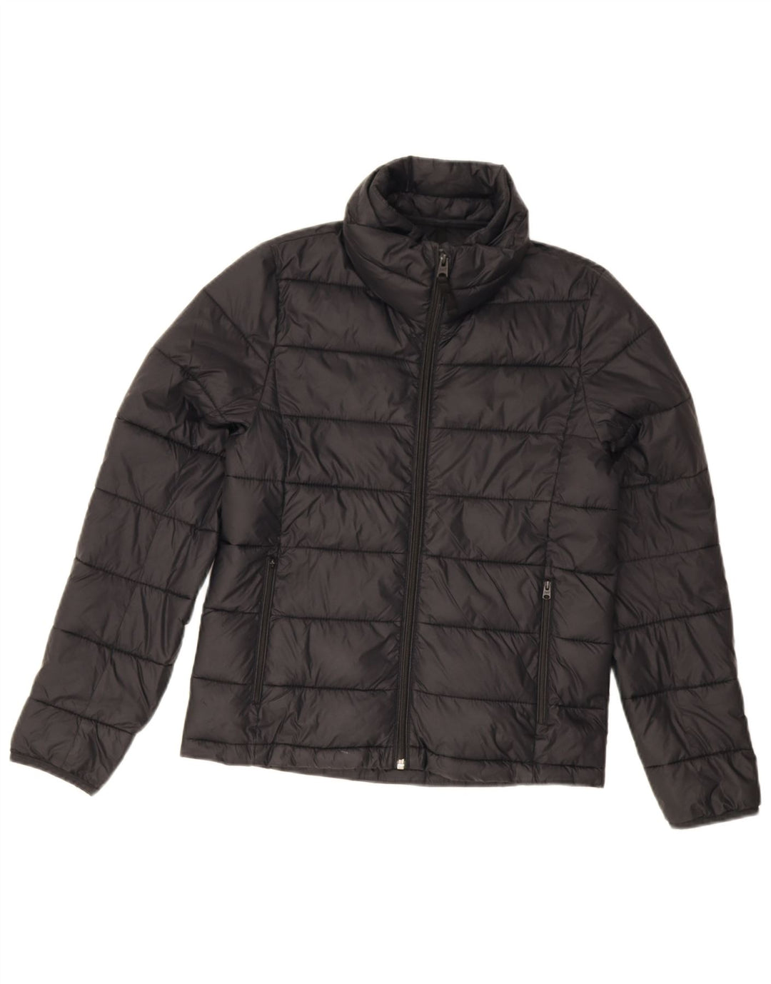 Abercrombie & Fitch Damen Wattierte Jacke UK 2 2XS Schwarz Polyester