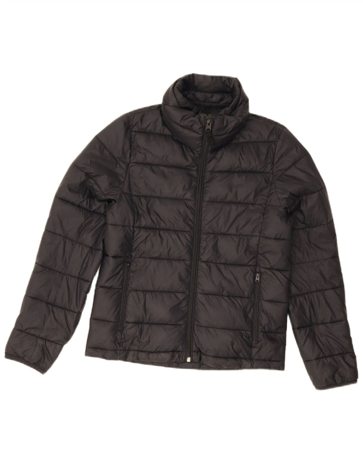 Abercrombie & Fitch Damen Wattierte Jacke UK 2 2XS Schwarz Polyester