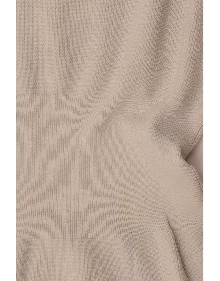 Zara Damen Top Langarm UK 10 Small Beige