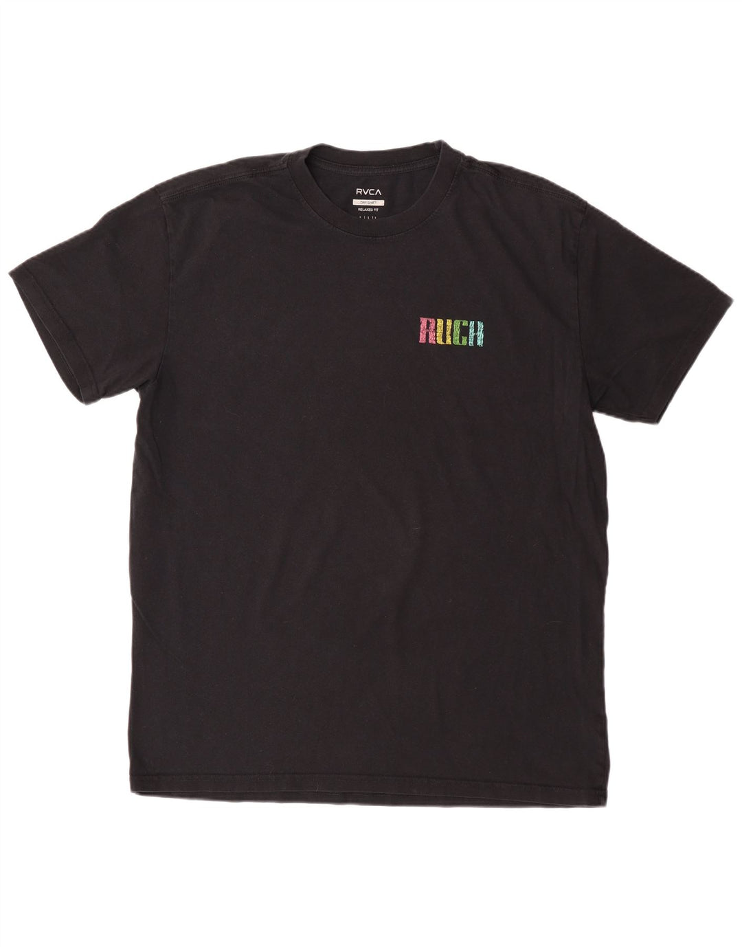 RVCA Herren-T-Shirt mit entspannter Passform, Grafik, Größe L, Schwarz