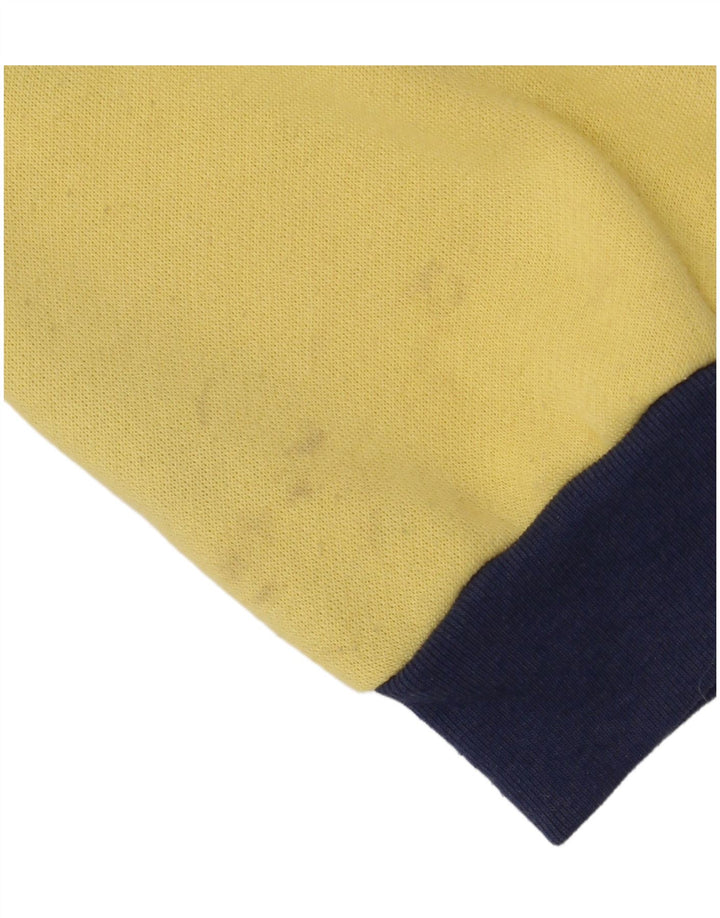 DASH Herren-Sweatshirt mit grafischem Knopfkragen, mittelgelb, Farbblock