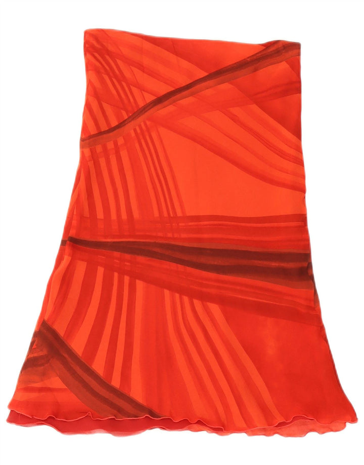 Dream Damen A-Linienrock UK 8 Small W27 Rot gestreifte Viskose