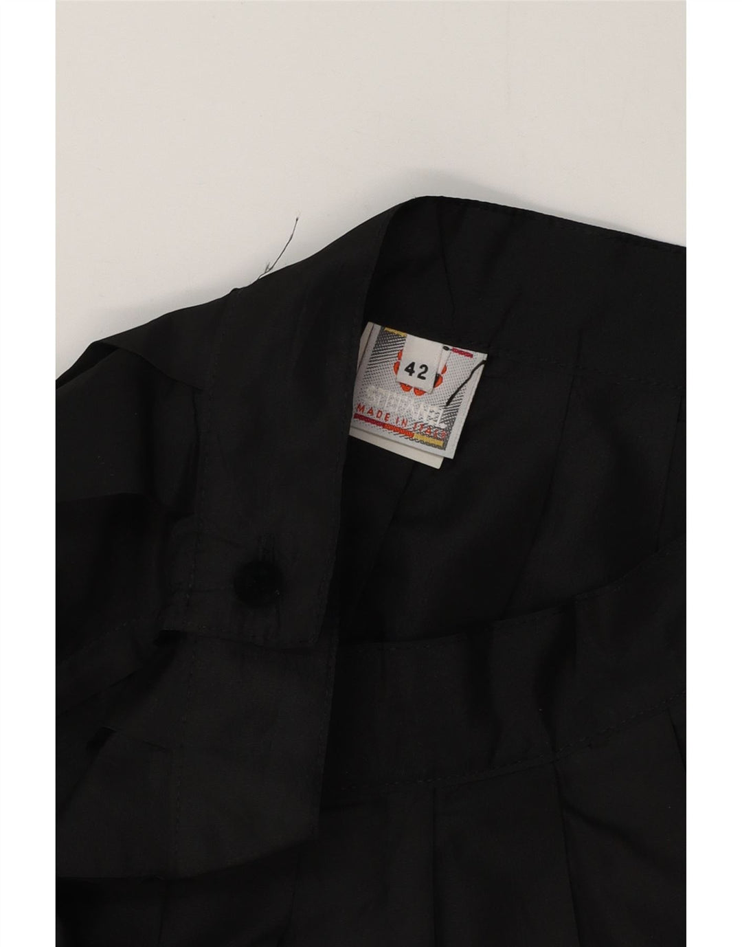 STEFANEL Damen Mini-Faltenrock mit hoher Taille, Größe 42, Mittel W26, Schwarz