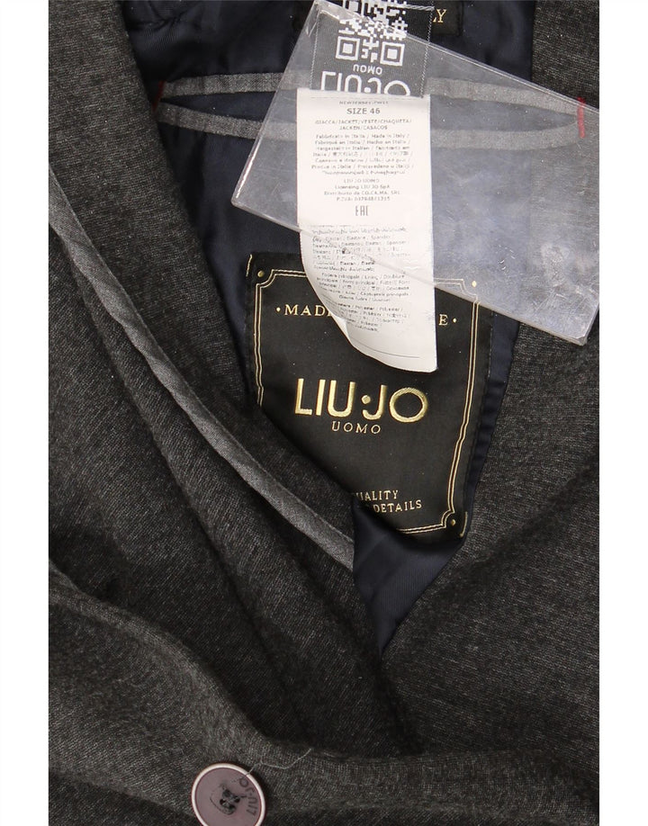 Liu Jo Herren-Blazer mit 2 Knöpfen, IT 46, kleine graue Viskose