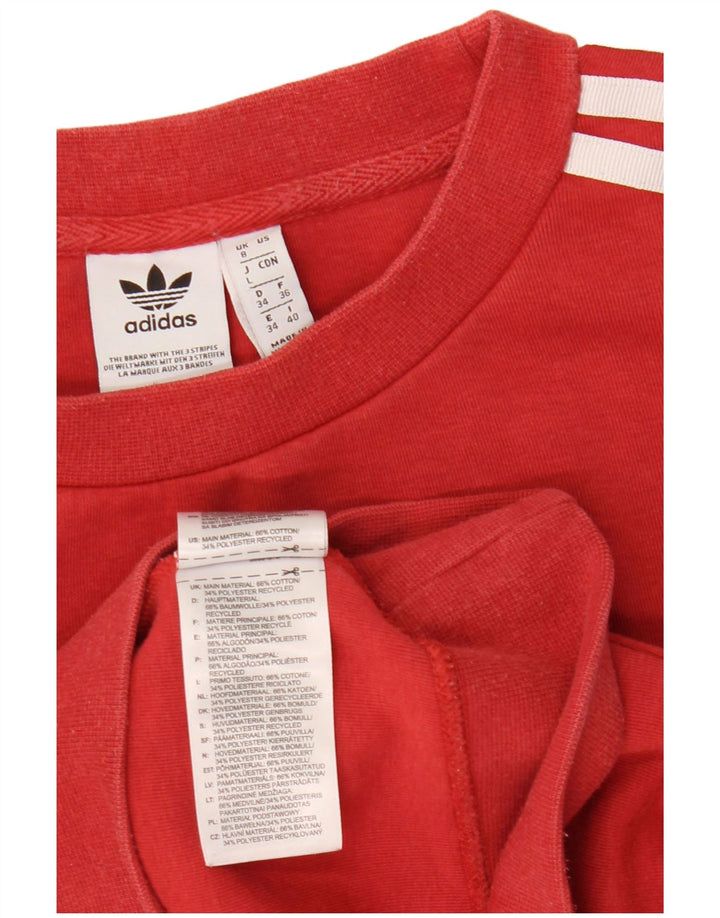 ADIDAS Damen-Sweatshirt in Übergröße, Gr. 8, Größe S, Rot, Baumwolle
