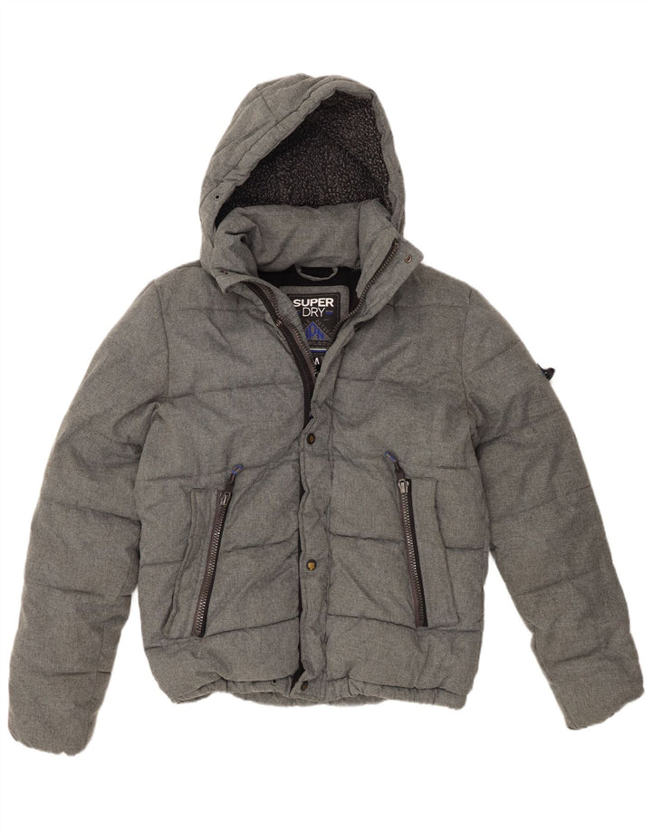 Superdry Herren Kapuzenjacke UIK 38 mittelgraues Polyester