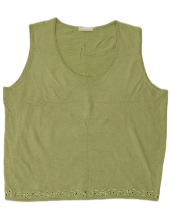 MARKS & SPENCER Damen Übergroßes Weste-Tanktop UK 18 XL Grün