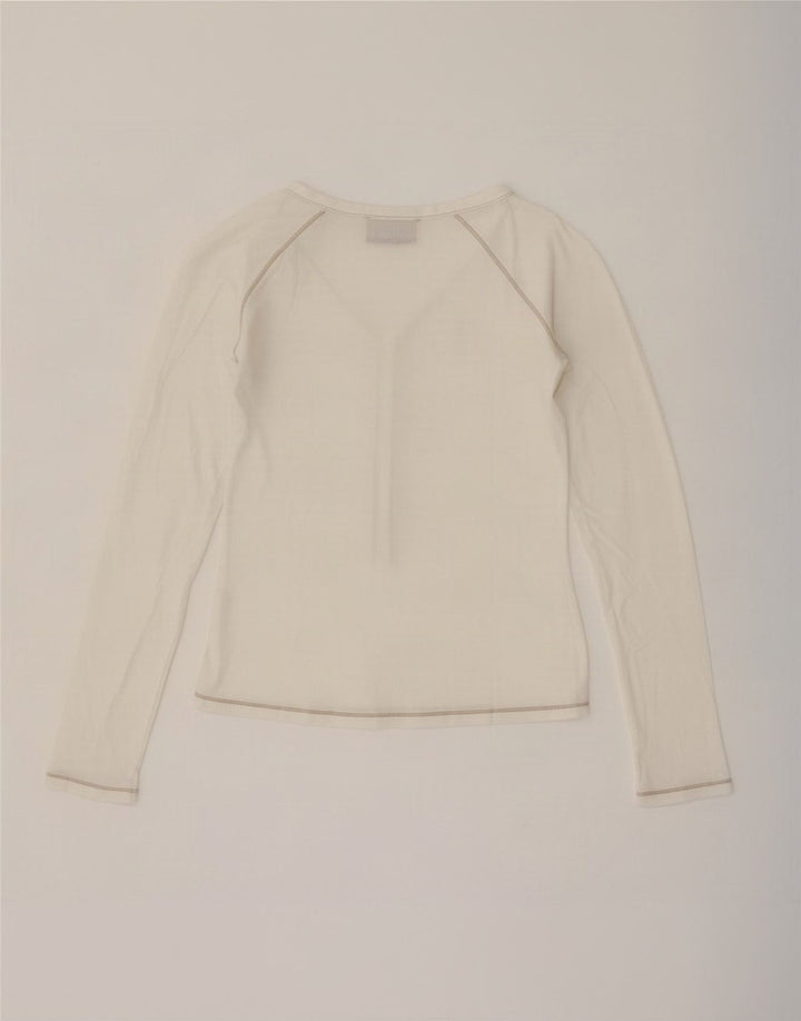 Marlboro Classics Damen Top Langarm UK 10 Small Off White