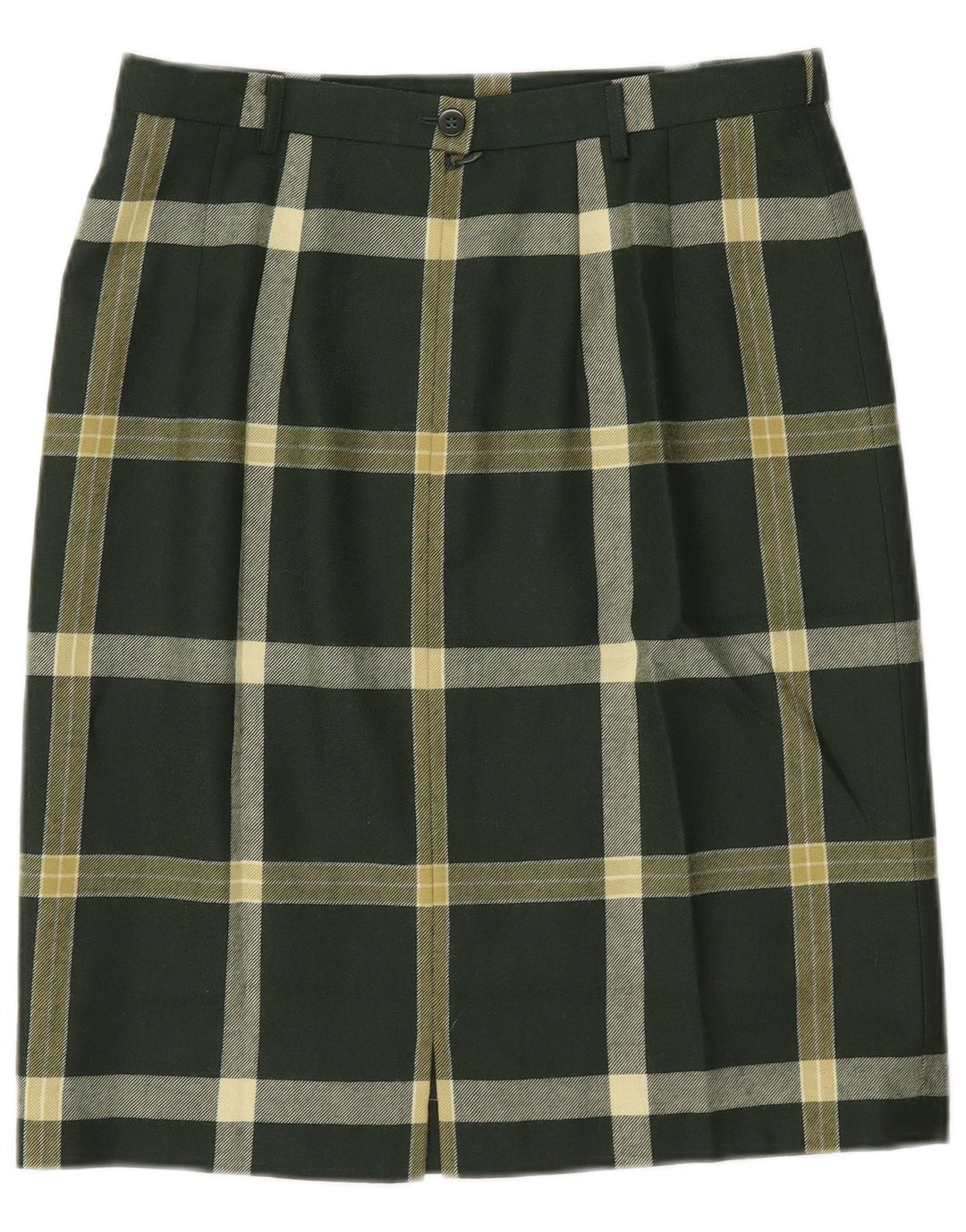Mondi Damen gerader Rock EU 40 Medium W30 grün karierte Wolle