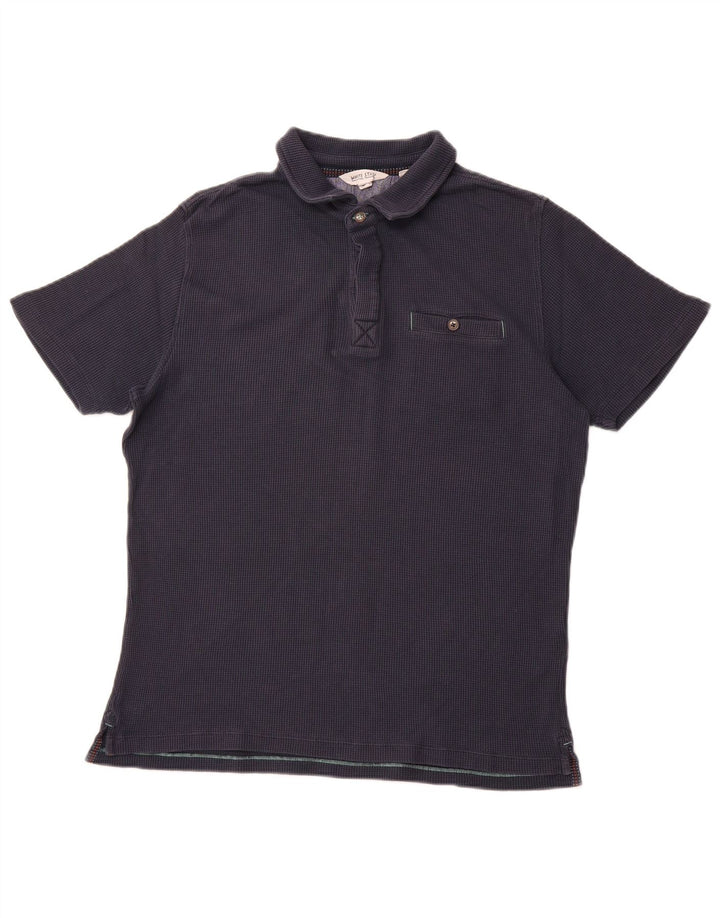 WHITE STUFF Herren-Poloshirt aus mittlerer marineblauer Baumwolle