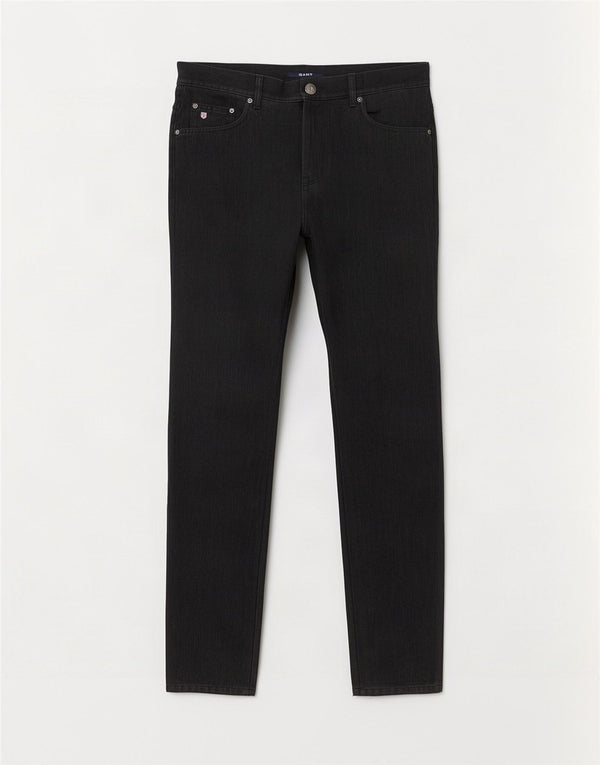 Gant Herren Tyler Low Waist Regular Fit Straight Jeans W34 L34 Graue Baumwolle