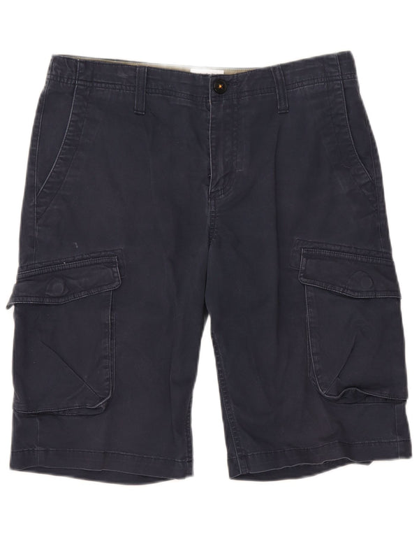 Timberland Herren Cargo-Shorts W30 Medium Navy Blue Cotton
