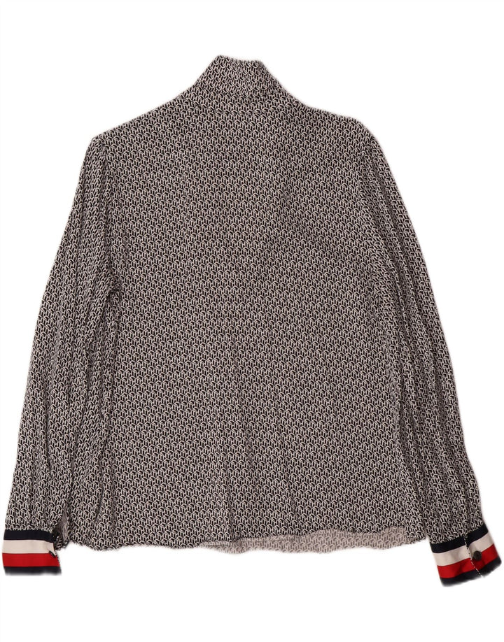 TOMMY HILFIGER Womens Loose Fit Pullover Shirt UK 10 Small Navy Blue Vintage Tommy Hilfiger and Second-Hand Tommy Hilfiger from Messina Hembry 