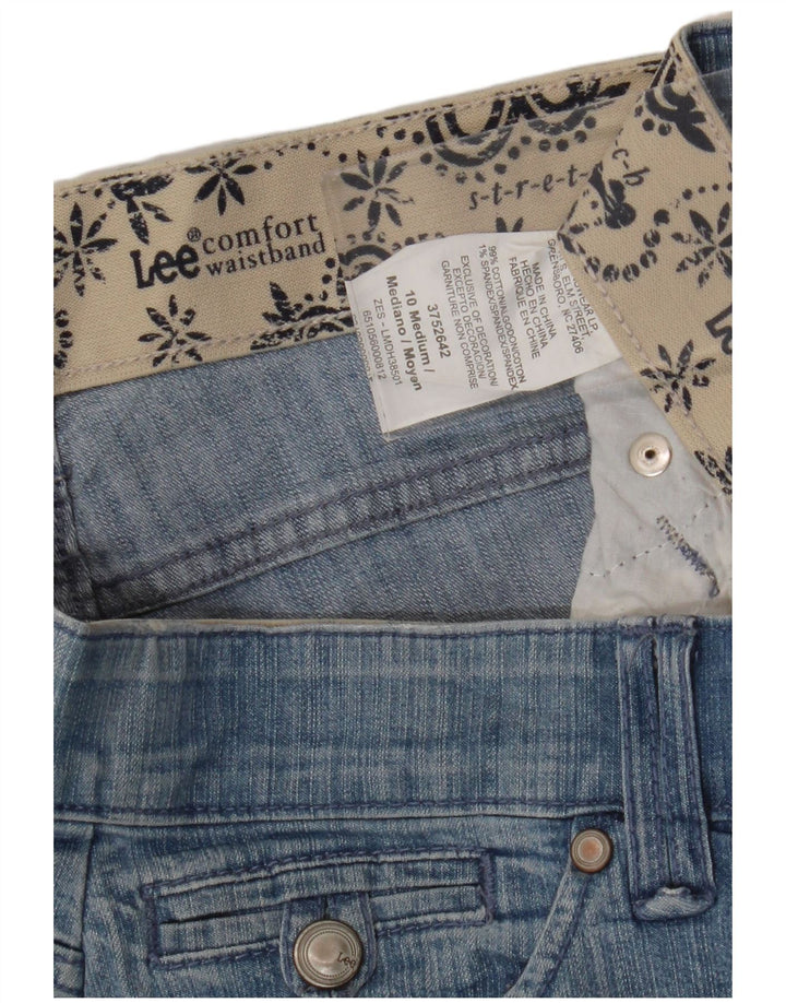LEE Damen Jeansshorts US 10 Large W32 Blaue Baumwolle