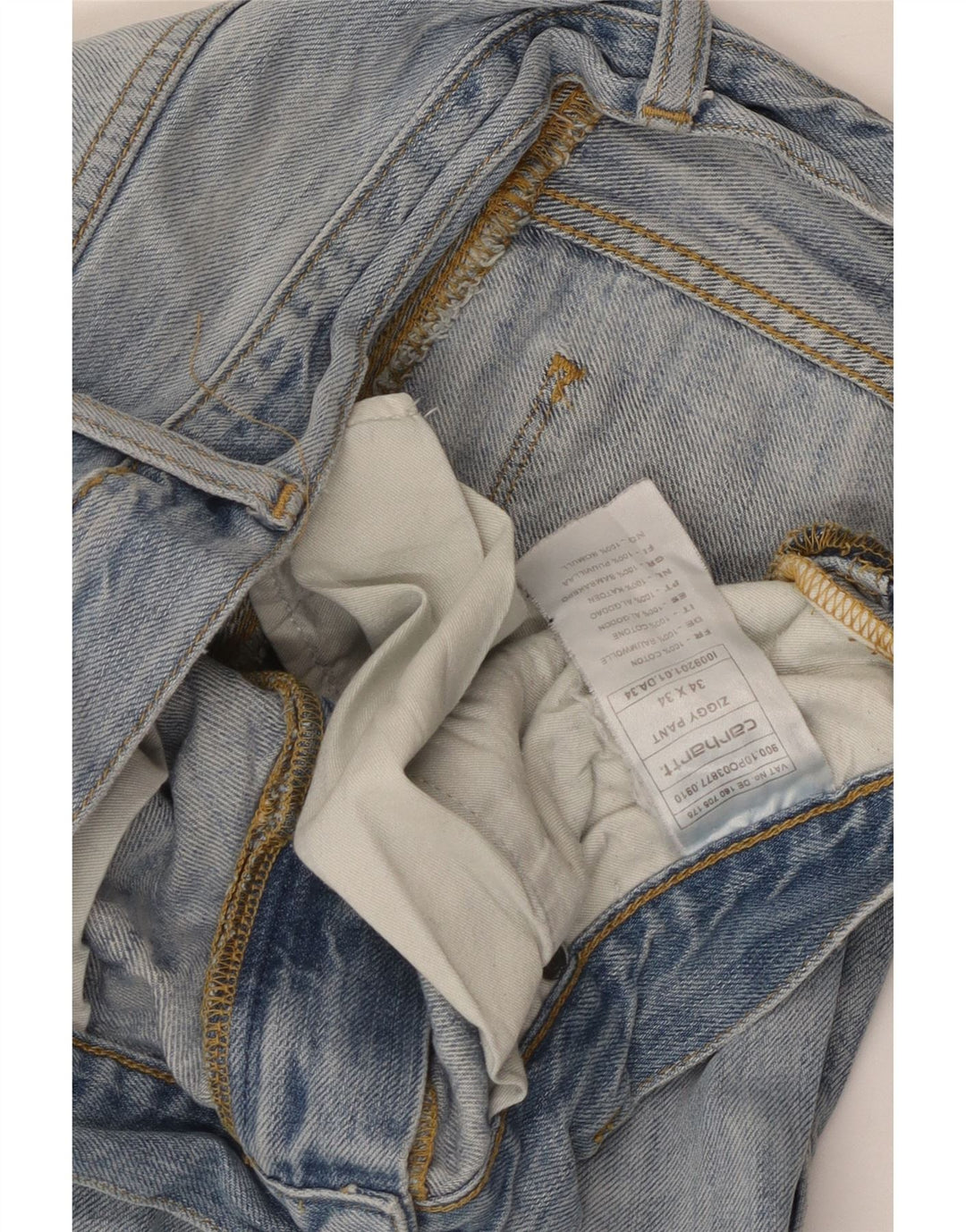 Carhartt Herren Straight Jeans W34 L28 Blaue Baumwolle