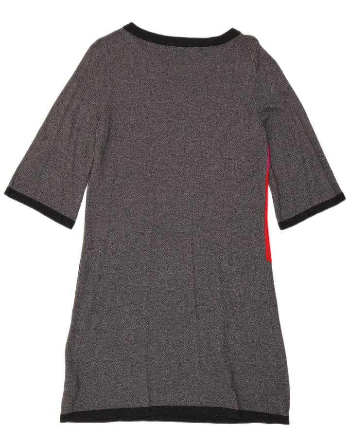 Marks & Spencer Damen Pulloverkleid UK 14 Mittelgrauer Farbblock