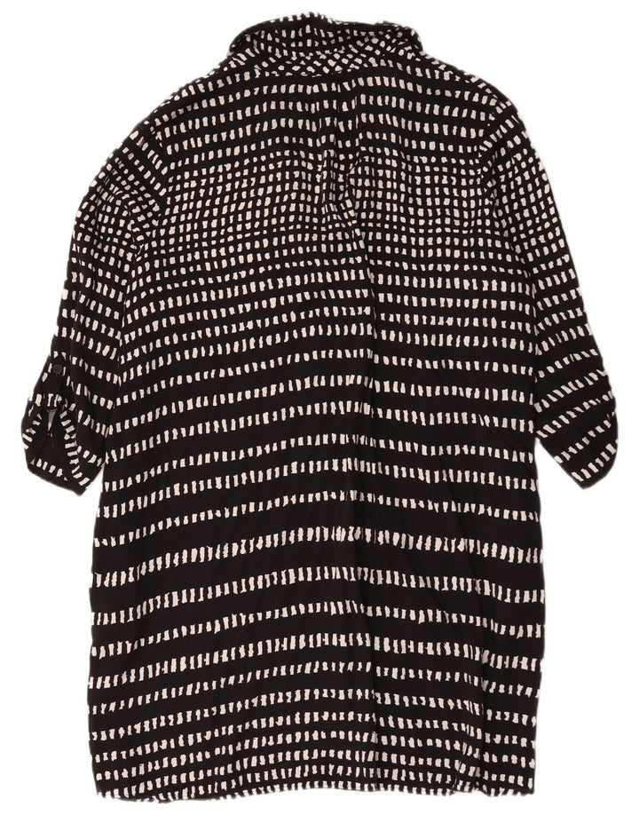 Hobbs Basic-Kleid mit 3/4-Ärmeln für Damen, UK 18, XL, schwarze, geometrische Viskose