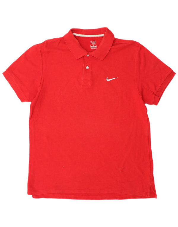 NIKE Herren-Poloshirt aus mittelroter Baumwolle