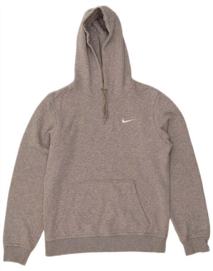 Nike Herren-Kapuzenpullover, klein, grau gefleckte Baumwolle