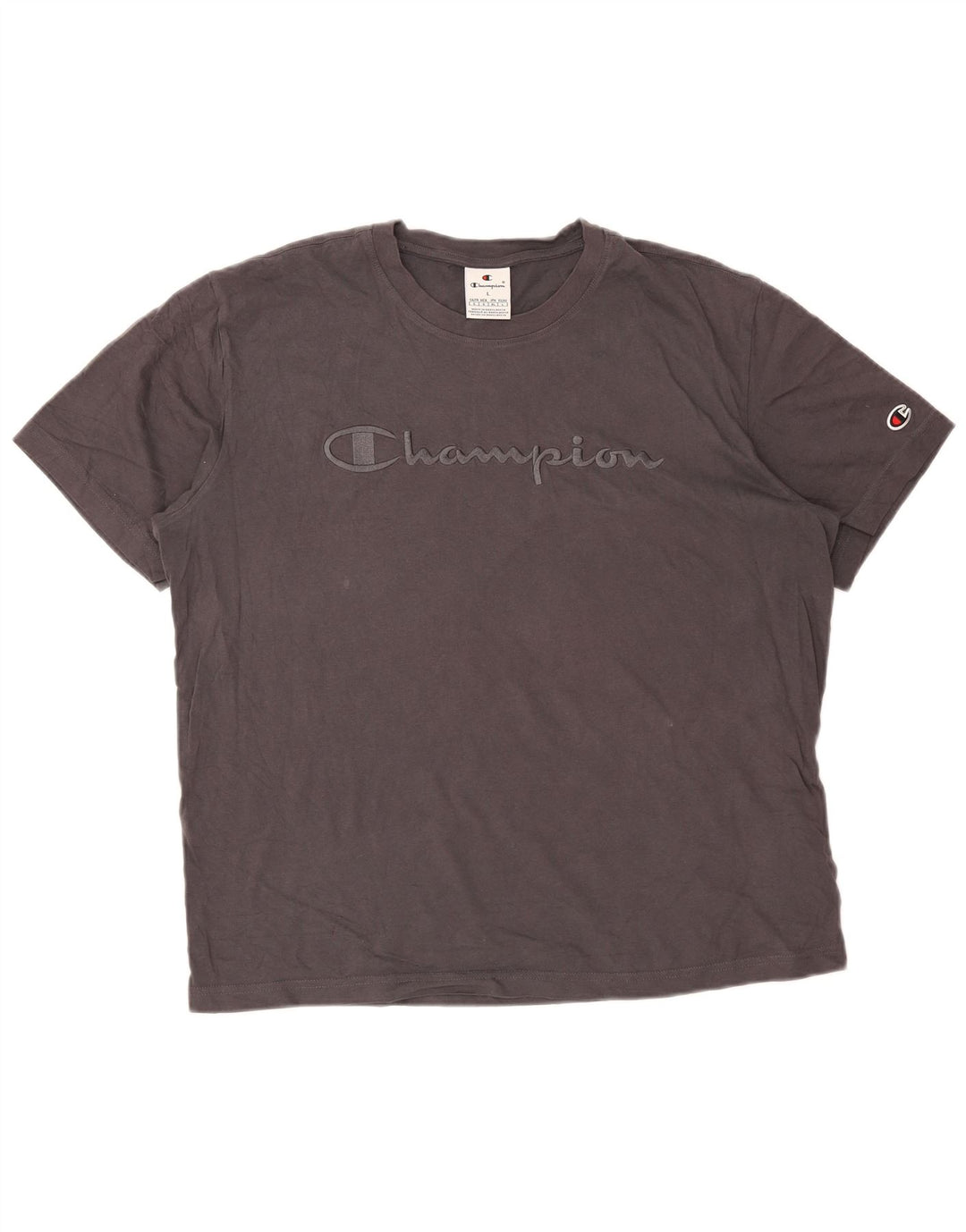 Champion Herren-T-Shirt mit Grafik, Größe L, Grau, Baumwolle