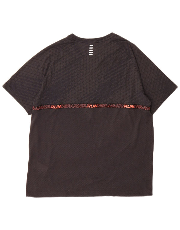 Under Armour Herren Heat Gear Graphic T-Shirt Top Large Schwarz Geometrisch