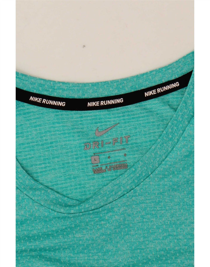 Nike Herren Dri Fit T-Shirt Top Large Türkis