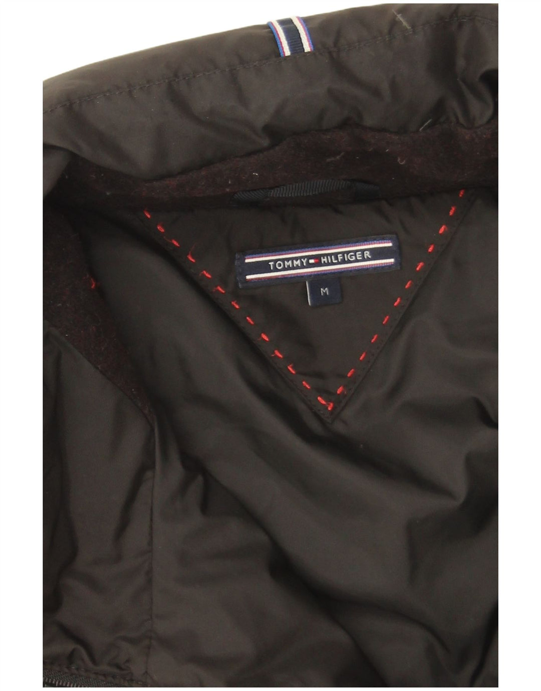 Tommy Hilfiger Damen Wattierter Mantel UK 14 Medium Schwarz Polyester