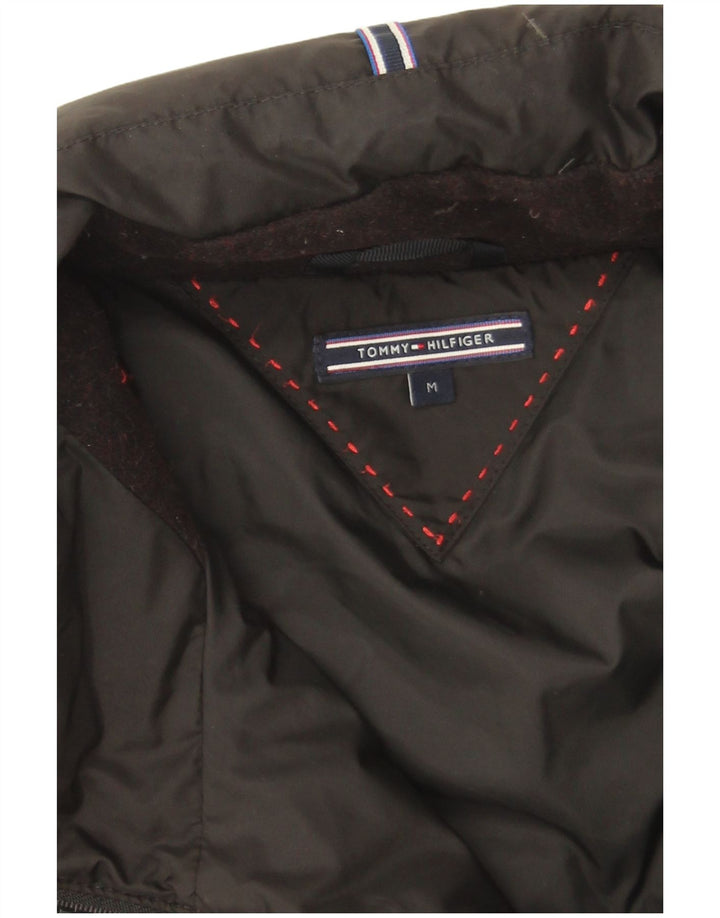 Tommy Hilfiger Damen Wattierter Mantel UK 14 Medium Schwarz Polyester