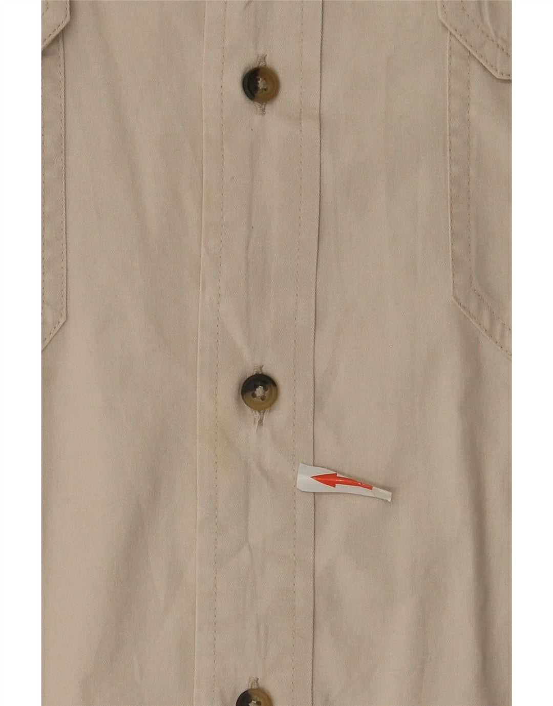 WRANGLER Herren-Kurzarmhemd, groß, beige, Baumwolle
