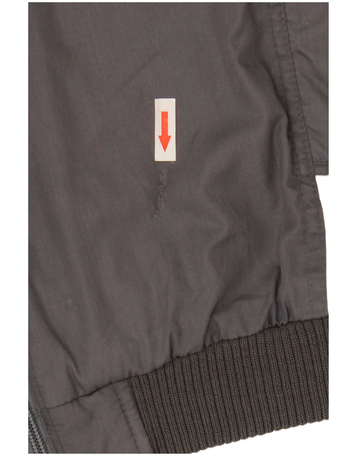 Canda Herren Bomberjacke UK 40 Large Graues Colourblock-Polyester