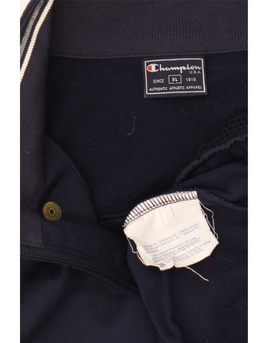 Champion Herren-Trainingsanzugoberteil, XL, Marineblau, Polyester