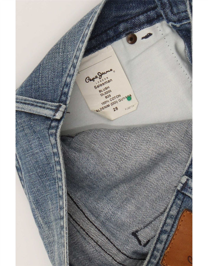 PEPE Jeans Damen Straight W28 L34 Blaue Baumwolle