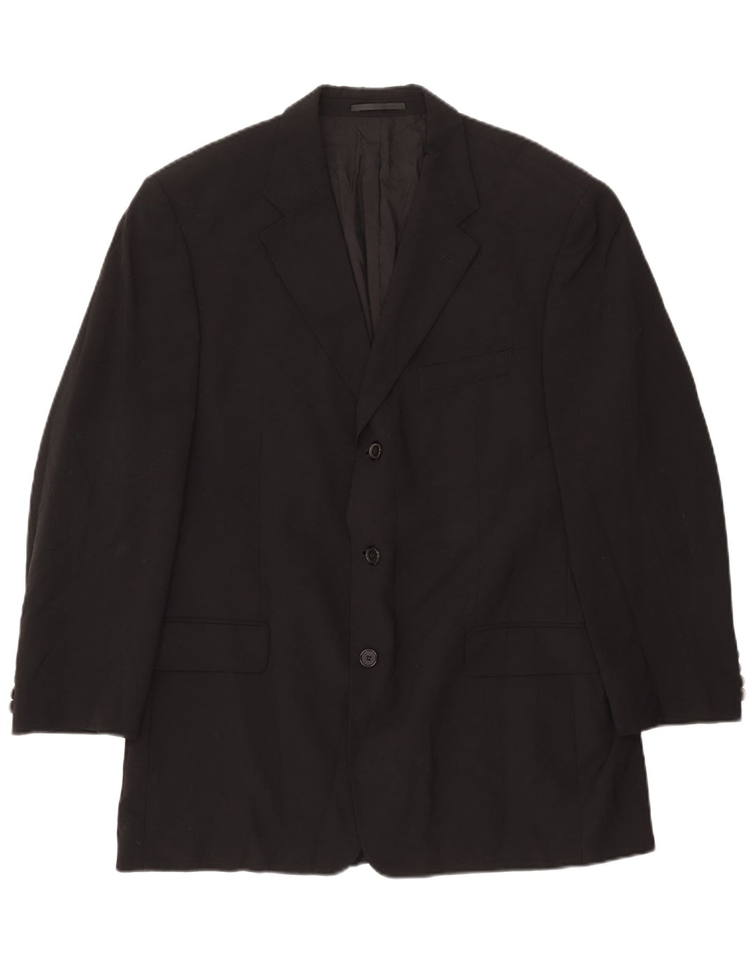 HUGO BOSS Herren-Blazer mit 3 Knöpfen, EU 54, 2XL, schwarze Wolle