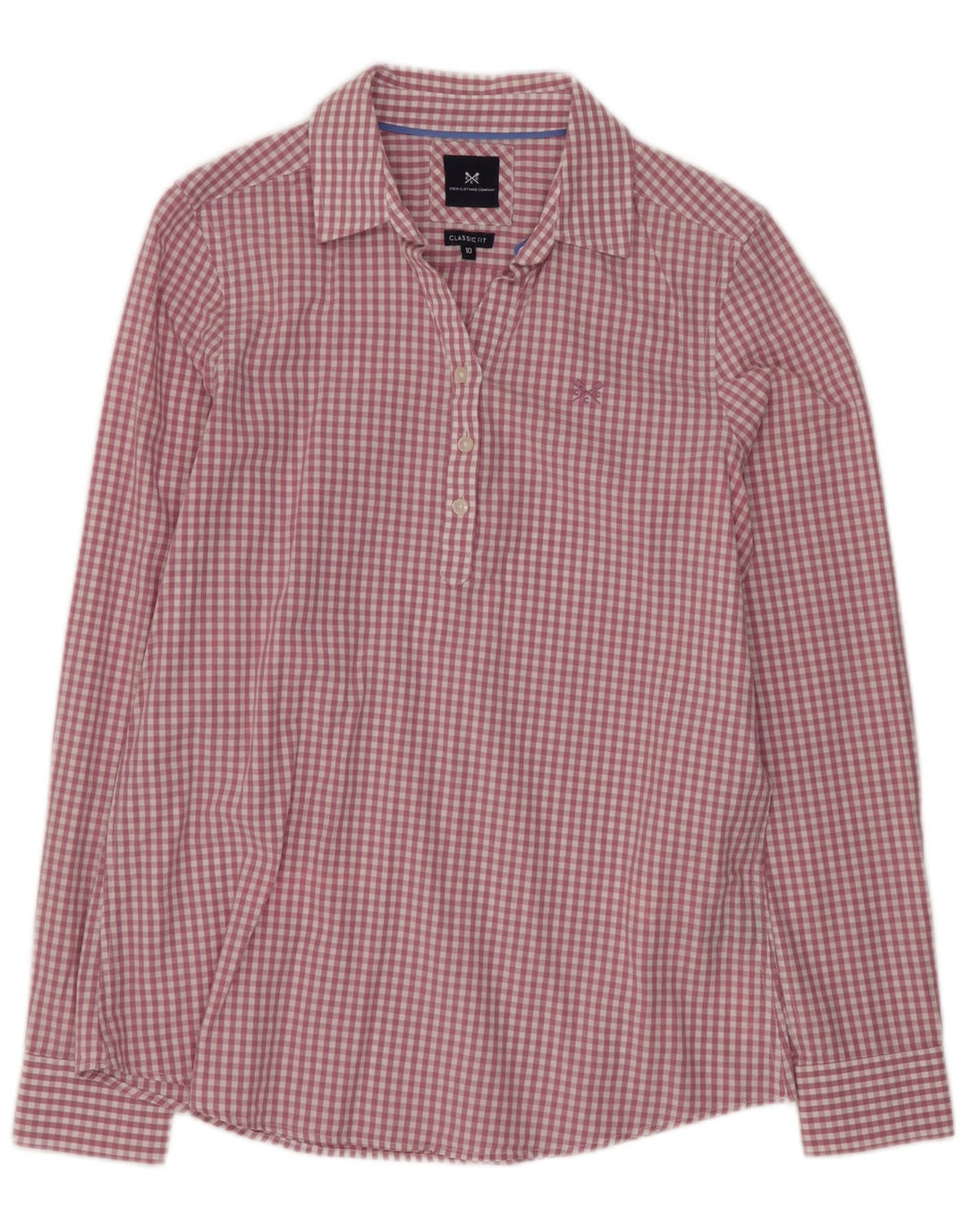 Crew Clothing Damen-Pulloverhemd mit klassischer Passform, UK 10, Small Purple Gingham