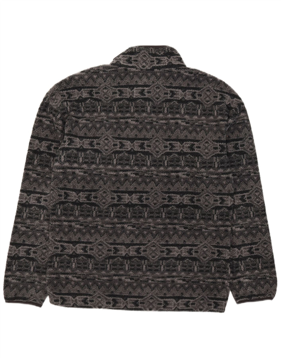 Columbia Herren-Fleecepullover mit Knopfkragen, mittelgraues geometrisches Polyester