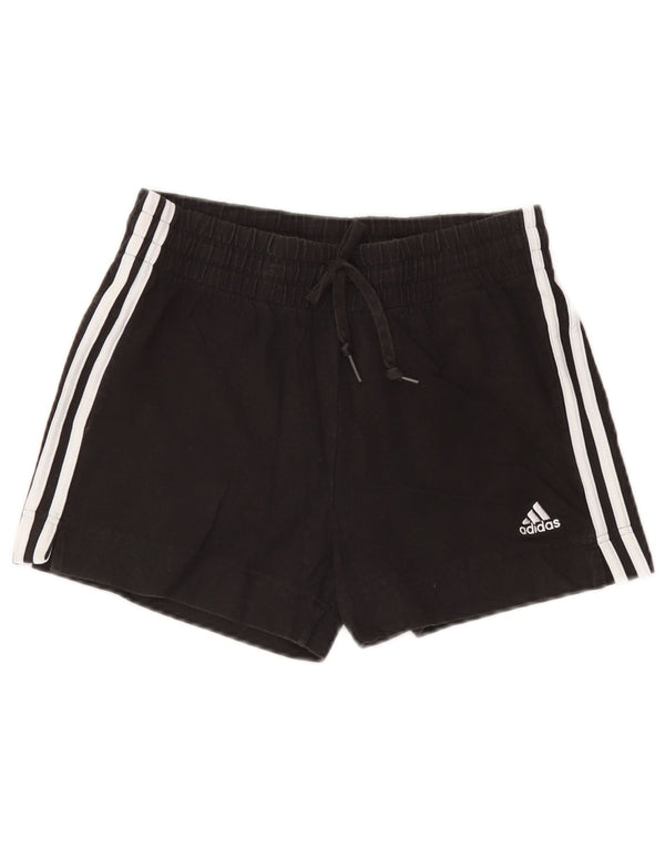 Adidas Damen Sportshorts UK 4/6 XS Schwarz Baumwolle