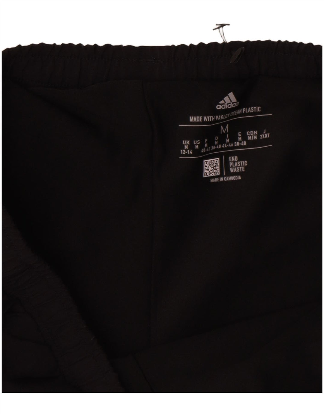Adidas Damen Sportshorts UK 12/14 Medium Schwarz Polyester