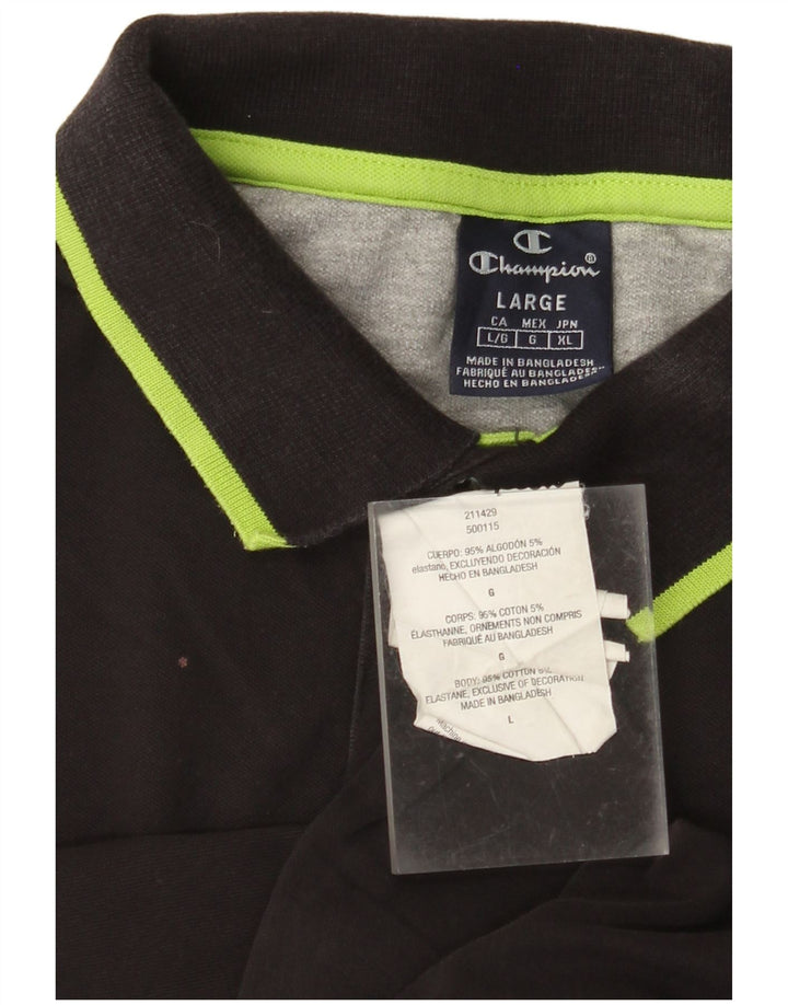 CHAMPION Herren-Poloshirt, groß, schwarze Baumwolle