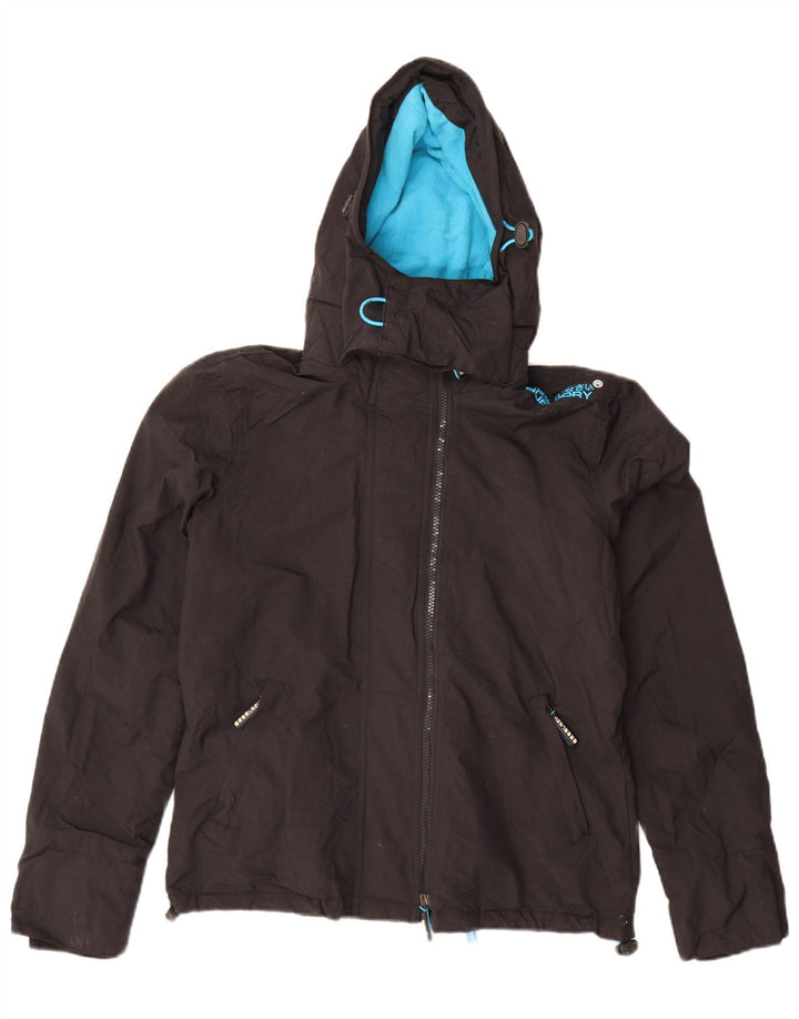 Superdry Herren Windcheater Kapuzen-Windjacke UK 38 Medium Schwarz