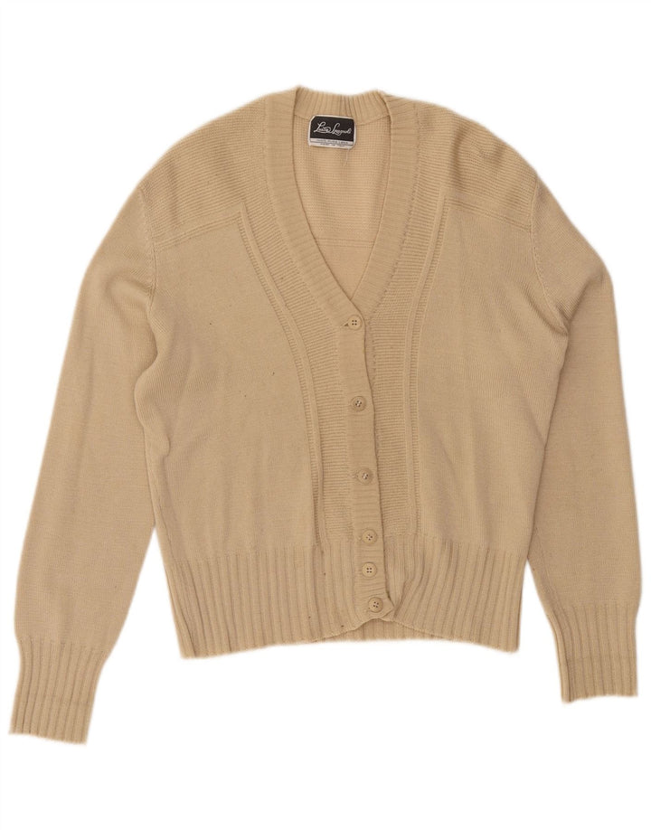 Luisa Spagnoli Damen Strickjacke UK 12 Mittelbeige Wolle