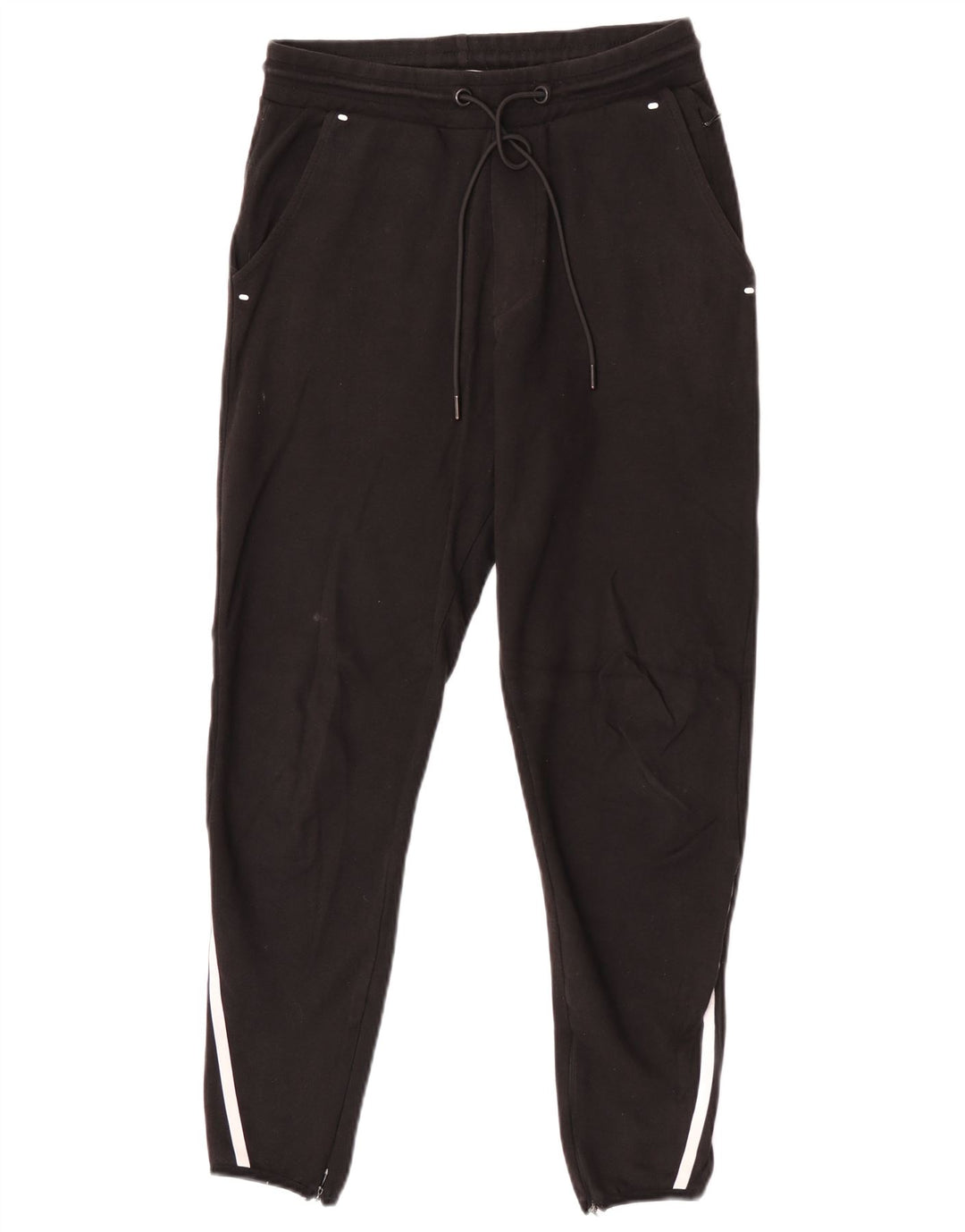 Zara Herren-Trainingshose, Größe S, schwarze Baumwolle