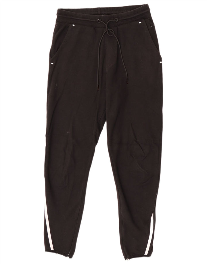 Zara Herren-Trainingshose, Größe S, schwarze Baumwolle