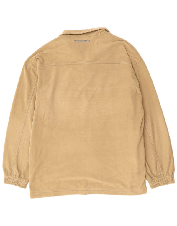 Diadora Herren-Trainingsanzug-Top-Jacke UK 44 XL Beige