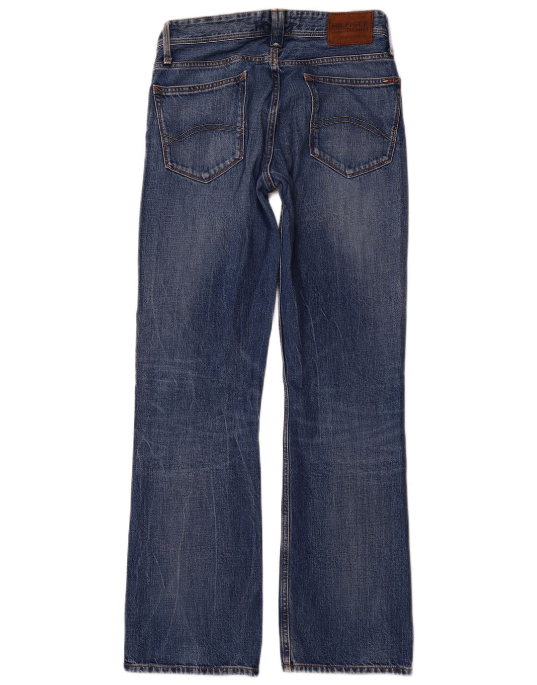 TOMMY HILFIGER Herren Straight Jeans W30 L32 Blaue Baumwolle